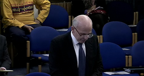 Jonathan Caplan making his opening statement at the Leveson inquiry
