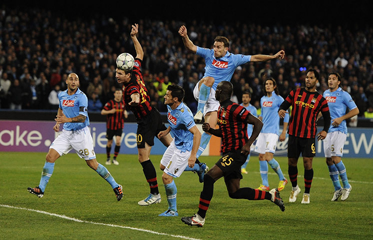 Tuesday Champions League: Edin Dzeko can't direct his header goalwards