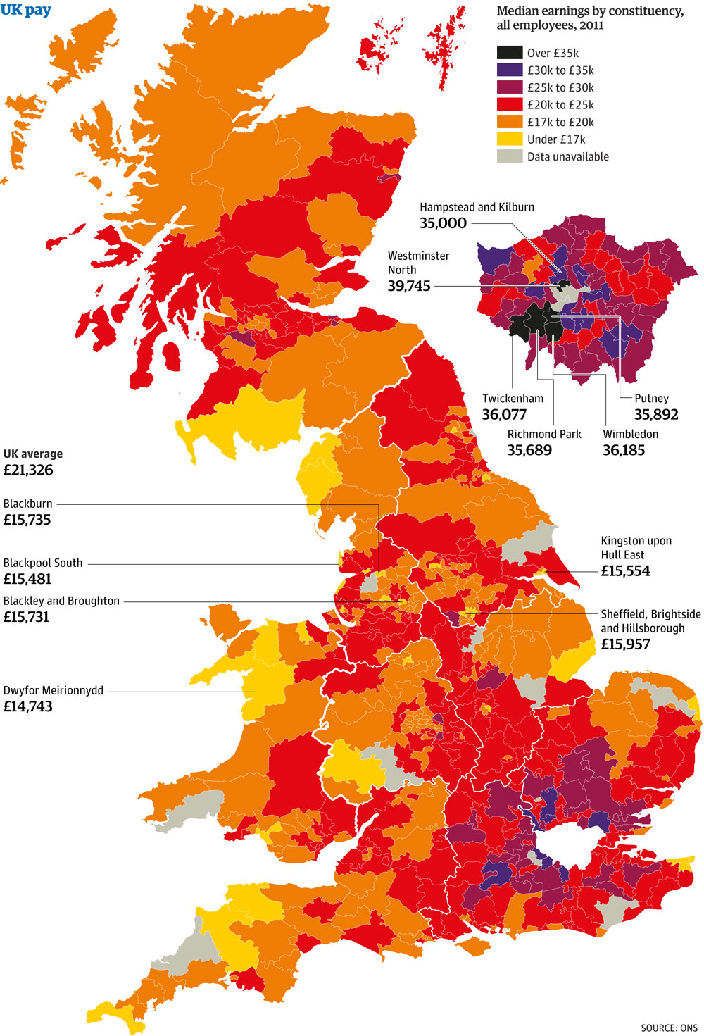 Benefits Map of Britain Scotland