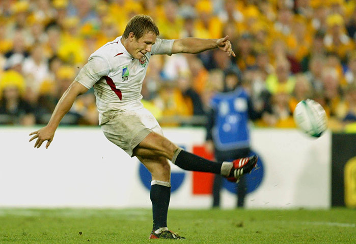 Jonny Wilkinson Retires: Jonny Wilkinson drop-kicks the winning goal for England in extra time