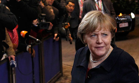 Germany's Chancellor Merkel arrives at an European Union summit in Brussels