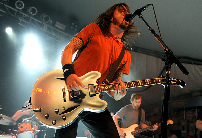 SXSW Festival: Dave Grohl of The Foo Fighters performs at Stubbs Bar-B-Q