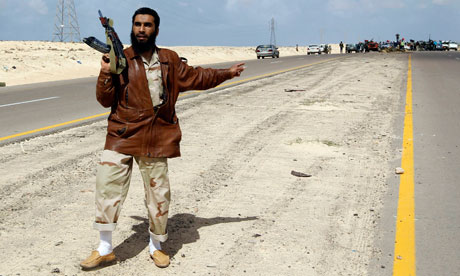 A Libyan rebel fighter