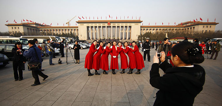 NPC in Beijing: Stewardesses