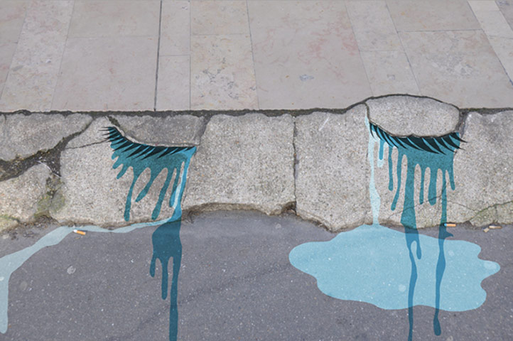 Street art Paris: Tears of Paris