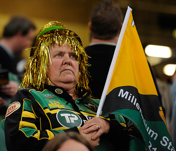 Heineken Cup Final: Northampton Saints fan at the Heineken Cup final