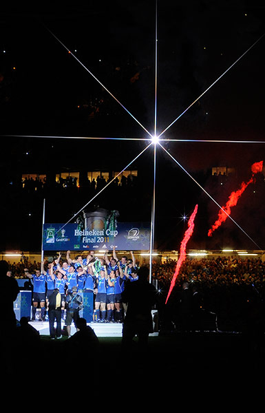 Heineken Cup Final: Leinster lift the Heineken Cup trophy