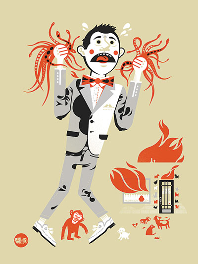 Crazy4Cult: Pee-Wee by Dave Perillo for Little Friends of Printmaking