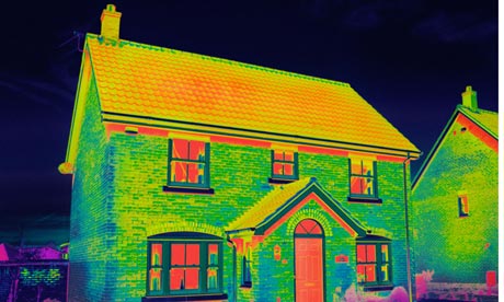 thermal image of house