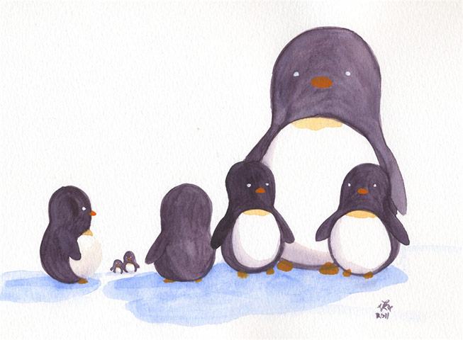 How to draw penguins