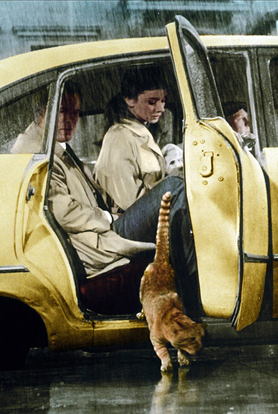 Yellow taxicabs: 1961: Audrey Hepburn in taxicab in Breakfast At Tiffany's