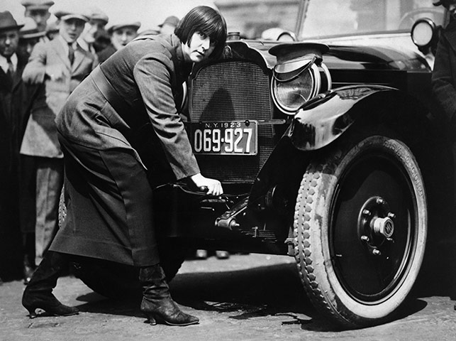 Yellow taxicabs: 1923: First Woman Taxi Driver in New York City