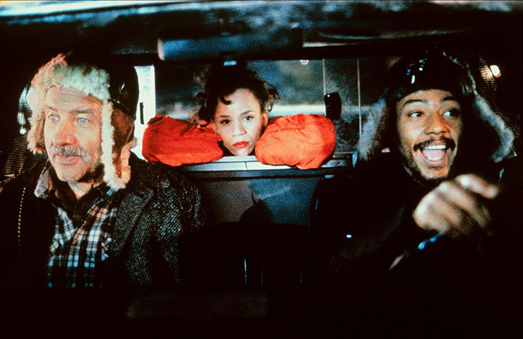 Yellow taxicabs: Armin Mueller-Stahl, Rosie Perez, Giancarlo Esposito in Night on Earth