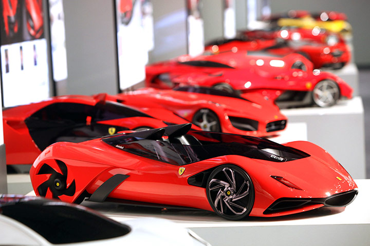 Ferrari design contest: The Ferrari designs displayed at Ferrari world design contest
