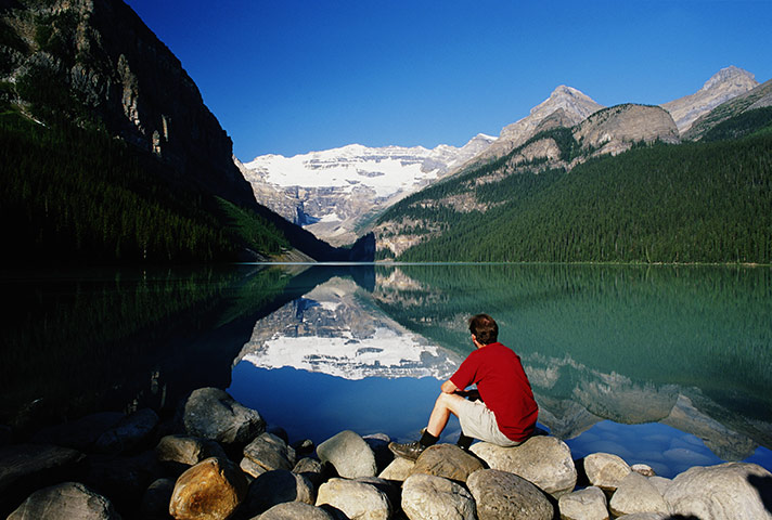 Canada Parks: Mount Victoria reflected in Lake Louise