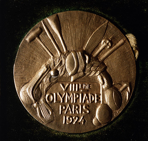 Olympic medals: The 1924 Olympic Gold medal awarded to Jose Nasazzi