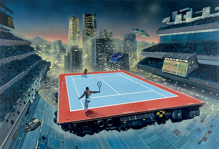 Chris Foss: Painting of Space Tennis