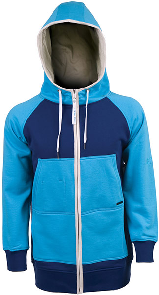 Travel gap year gallery: Fleece-lined blue hoodie