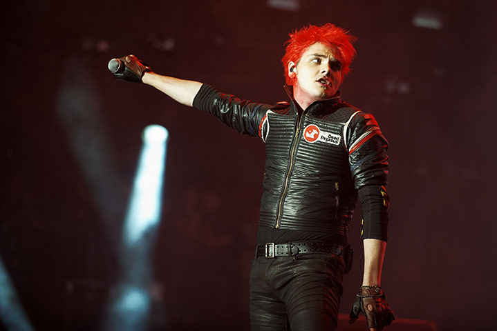 Reading/Leeds festival: August 27: Gerard Way of My Chemical Romance performs