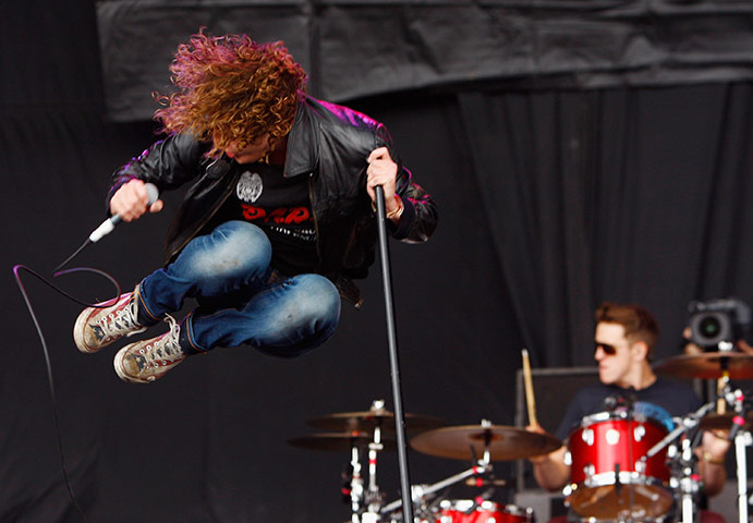 Reading/Leeds festival: August 27:  Matt Bowman of The Pigeon Detectives performs live at Reading
