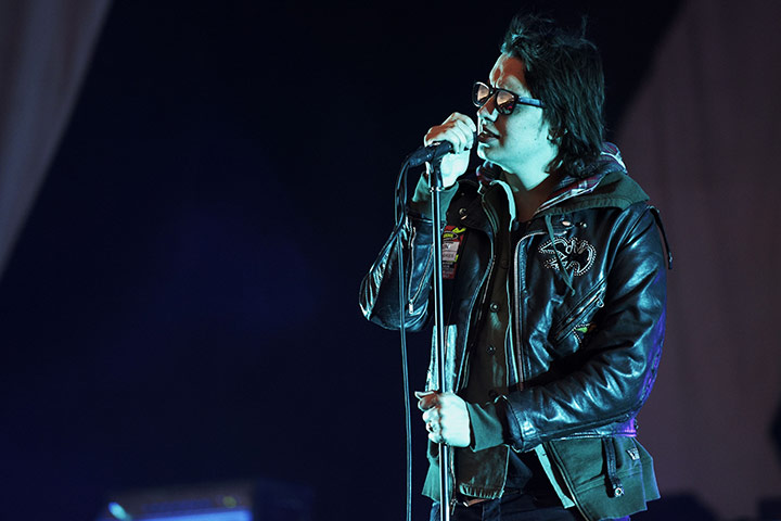 Reading/Leeds festival: August 28: Julian Casablancas of The Strokes performs on stage at Leeds