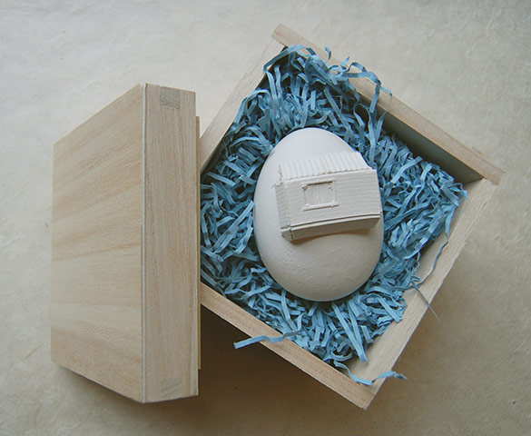 travel: Emily Speed plaster egg