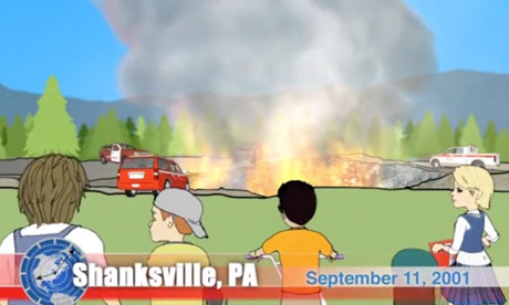 A still from Mike Huckabee's 9/11 animation