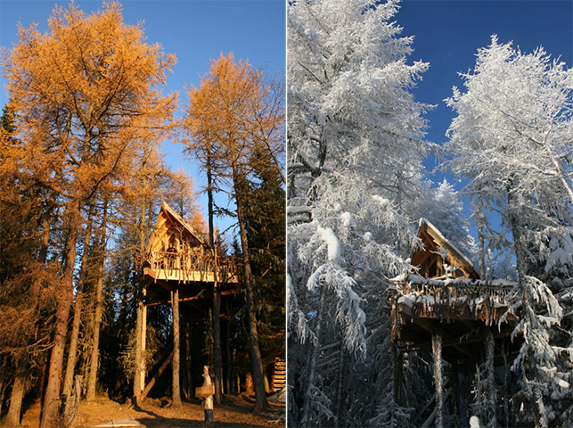 Scandinavian cabins: Tree top huts, Brumund, Norway