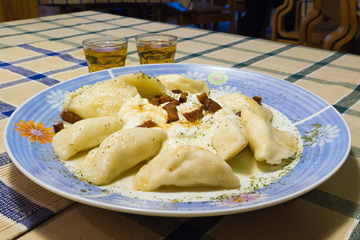 slovakia: Dumplings with sheep cheese and cream