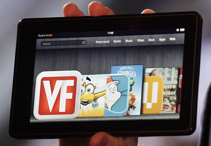 Kindle Fire: The Kindle Fire is shown at a news conference will go on sale for $199