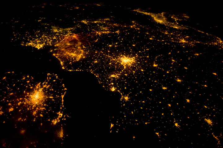 Satellite Eye on Earth: cities of northwestern Europe at night