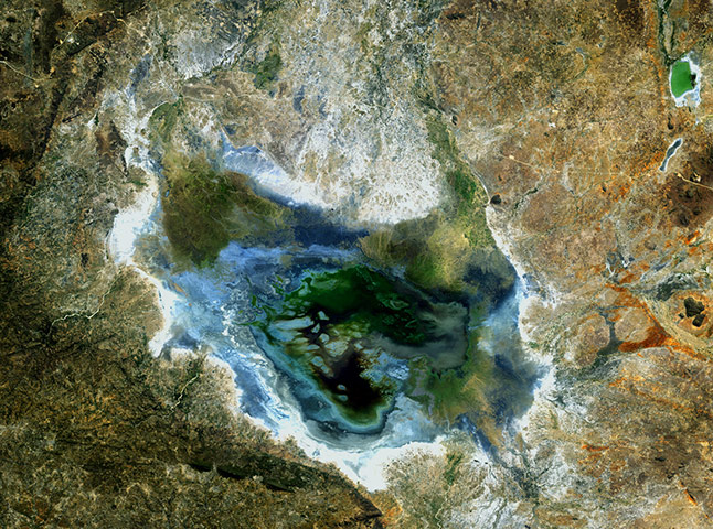 Satellite Eye on Earth: This satellite image shows Lake Sulunga in central Tanzania