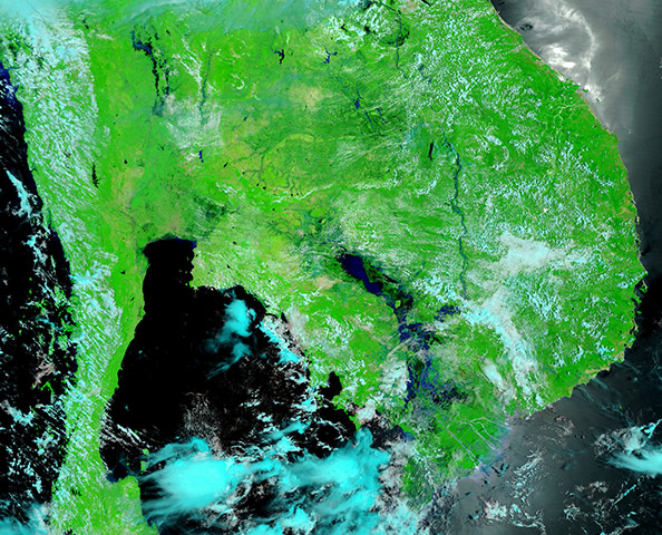 Satellite Eye on Earth: flooding in Cambodia