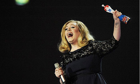Adele at the Brit awards
