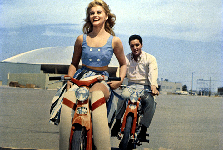 Iconic scooters: Ann Margret and Elvis Presley in Viva Las Vegas, 1964