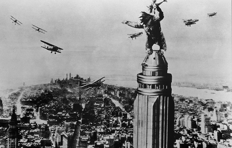 Skyscrapers in film: 1933 King Kong gilm still