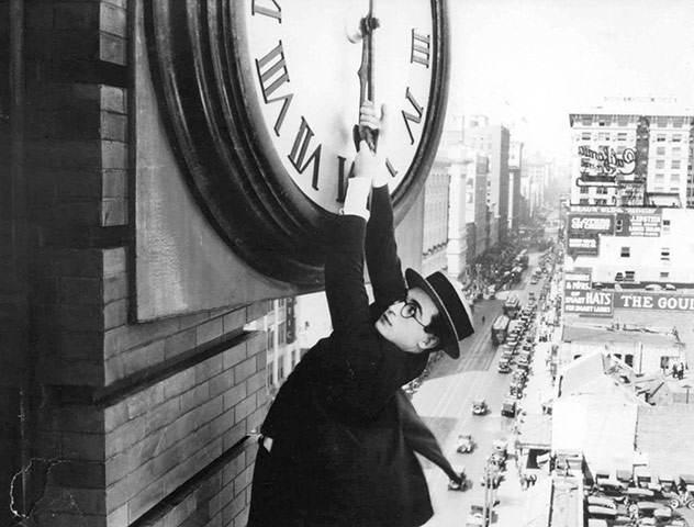 Skyscrapers in film: Harold Lloyd in Safety Last, 1927