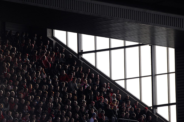 Liverpool v Man Utd: Watching the game high in the Centenary Stand at Anfield