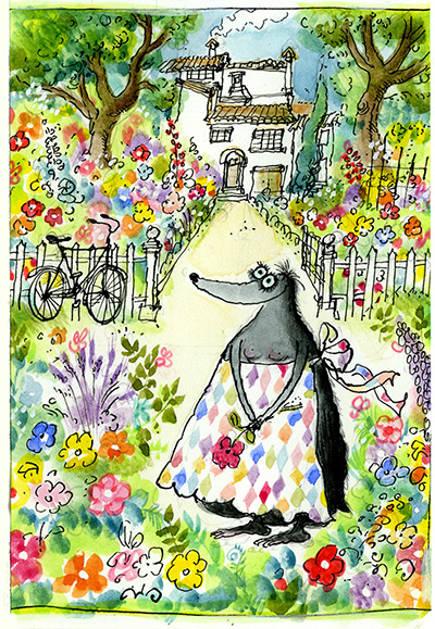 Ronald Searle: Mole flower garden