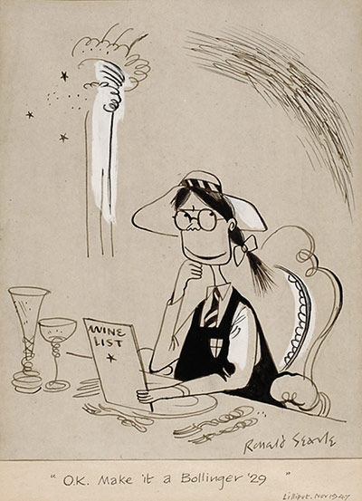 Ronald Searle: OK, Make it a Bollinger '29, by Ronald Searle