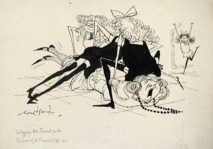 Ronald Searle: Debagging Old Flannel Pants, by Ronald Searle