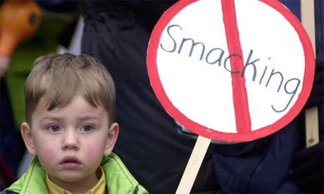ban smacking child protestor