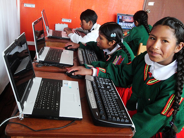 Euro-Solar programe: by lake Titicaca in Peru , Puno Region