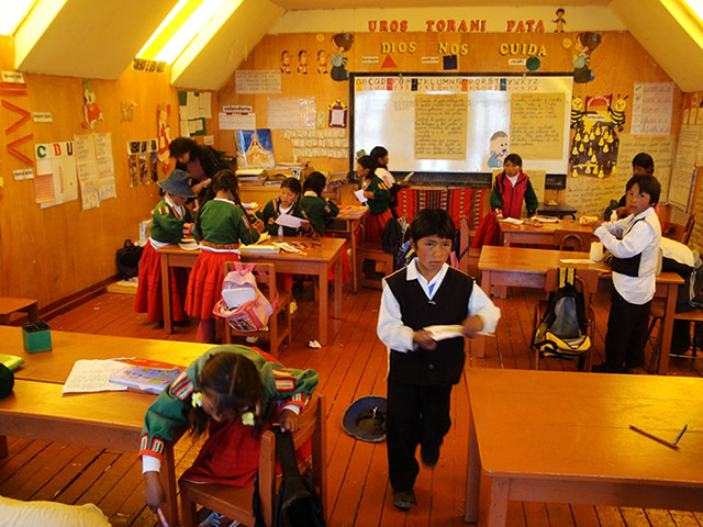Euro-Solar programe: by lake Titicaca in Peru , Puno Region