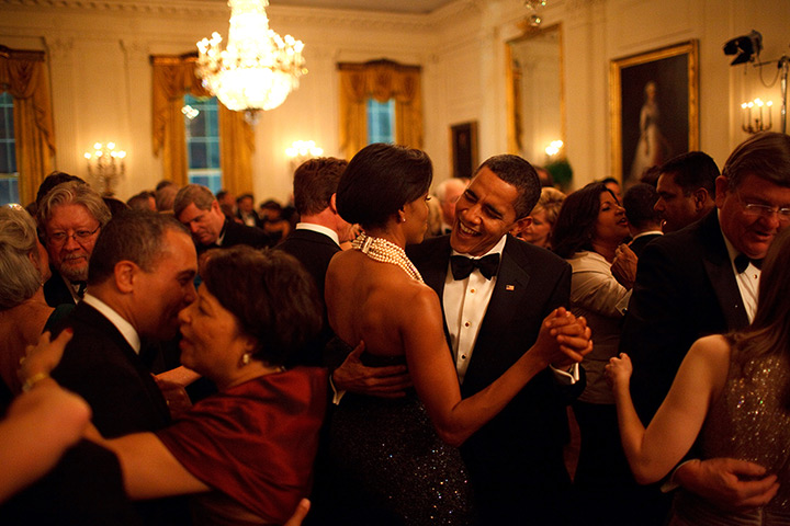 Obama by Pete Souza : 2009: Barack Obama and Michelle Obama dance