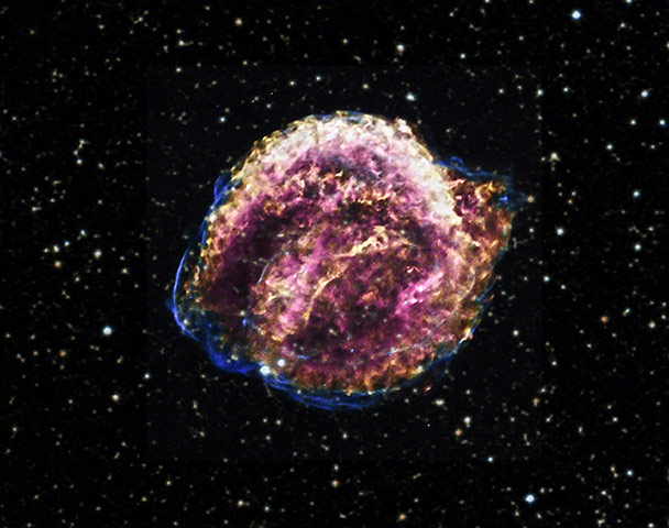 A month in space: The debris from a supernova observed in 1604.