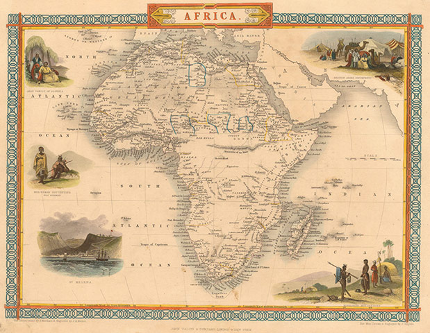 Africa map: Africa map: Tallis