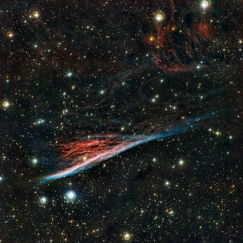 A month in Space: The  oddly shaped Pencil Nebula (NGC 2736)