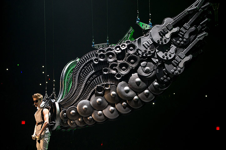 Week in music: Justin Bieber is lifted on to the stage 
