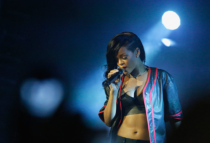 Week in music: Singer Rihanna performs during her concert in Mexico City